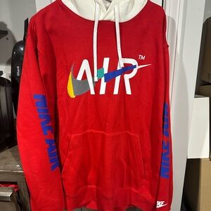 XL Nike Air Red Hoodie Men's Sweater